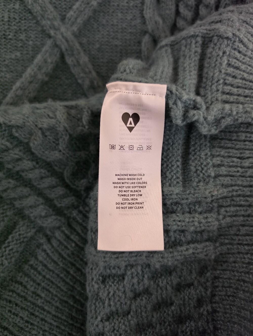 Oversized "Rory" Green Cable-knit Sweater - Picture 3 of 7